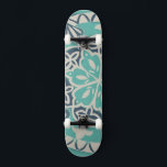 Skateboard Blue Batik Tile I<br><div class="desc">Floral</div>