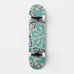 Skateboard Blue Batik Tile I