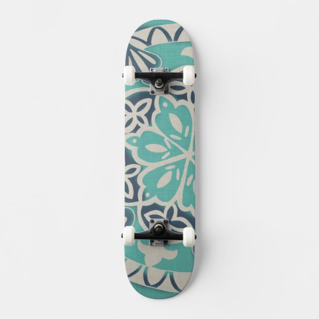 Skateboard Blue Batik Tile I (Anverso)