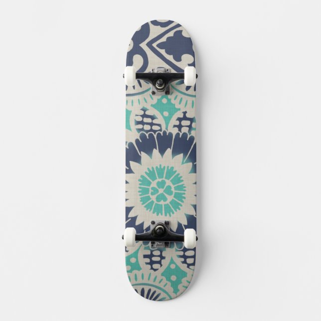 Skateboard Blue Batik Tile III (Anverso)