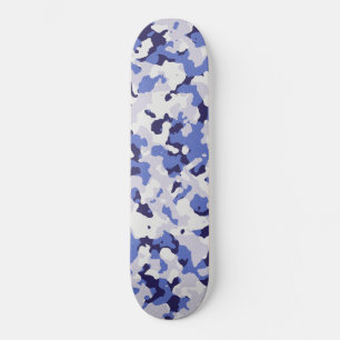 Skateboard Blue camouflage pattern