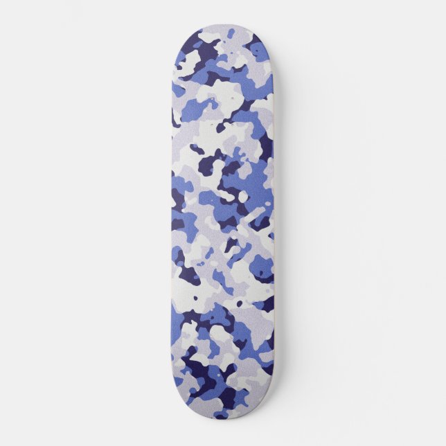 Skateboard Blue camouflage pattern (Anverso)