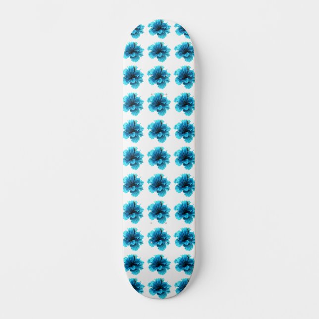 Skateboard Blue Floral (Anverso)