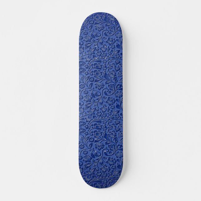 Skateboard Blue Floral (Anverso )