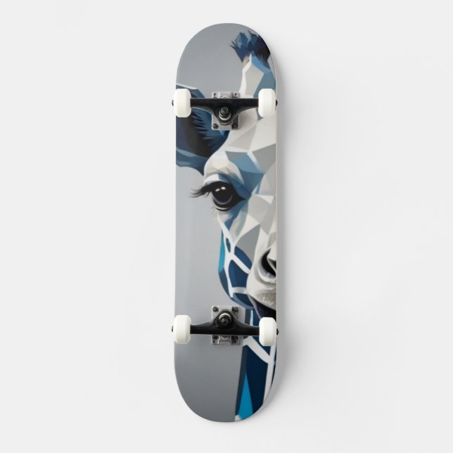 Skateboard Blue Giraffe (Anverso)