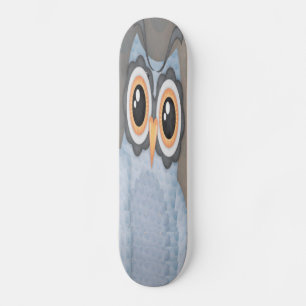 Skateboard Blue Gray Owl