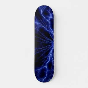 Skateboard Blue Lightning