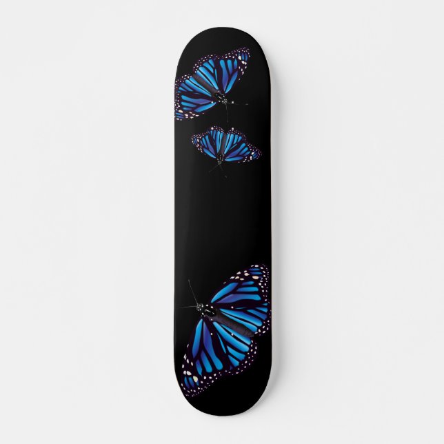 Skateboard Blue Monarch Butterflies Skyboard (Anverso )