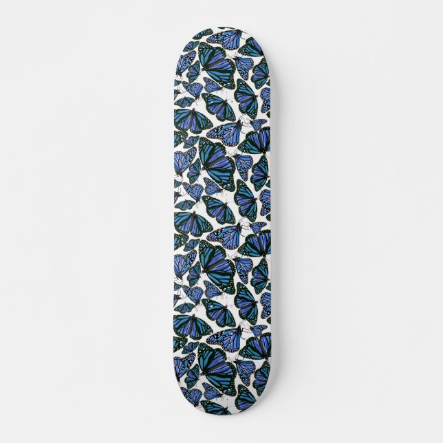 Skateboard Blue Monarch Butterflies Skyboard (Anverso )