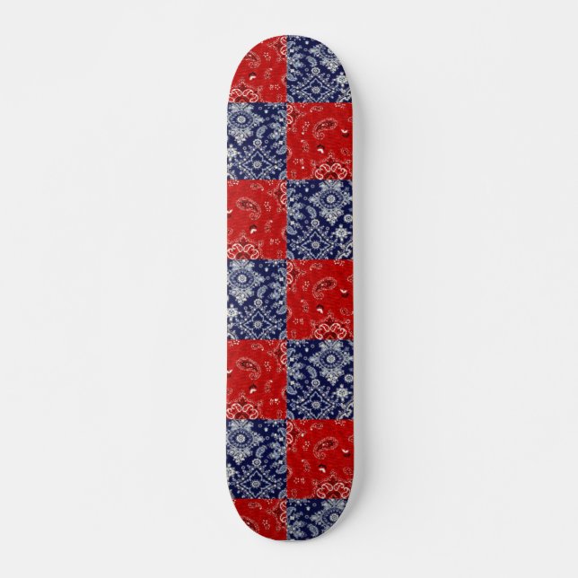 Skateboard Blue & Red Bandana (Anverso )