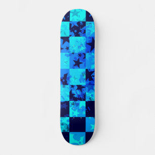 Skateboard Blue Star Checker
