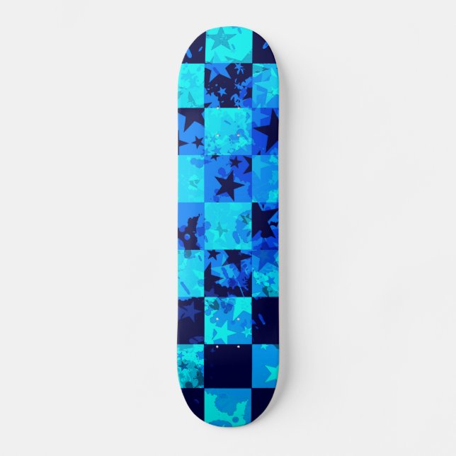 Skateboard Blue Star Checker (Anverso)