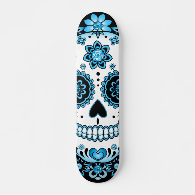 Skateboard Blue Sugar Skull (Anverso )