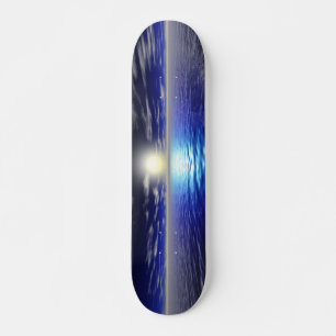 Skateboard Blue Sunrise - Retro
