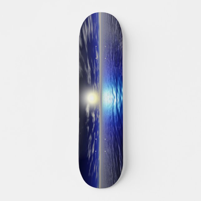 Skateboard Blue Sunrise - Retro (Anverso )