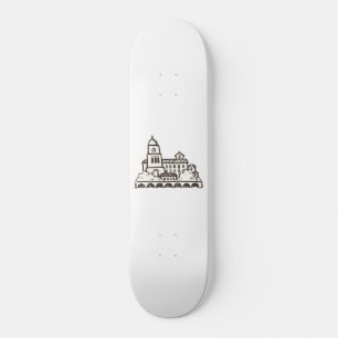 Skateboard boceto rápido de la ciudad del lado del río