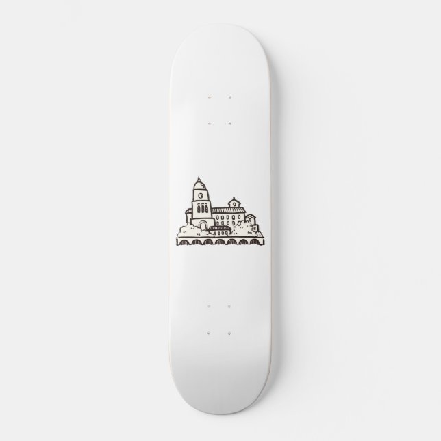 Skateboard boceto rápido de la ciudad del lado del río (Anverso)