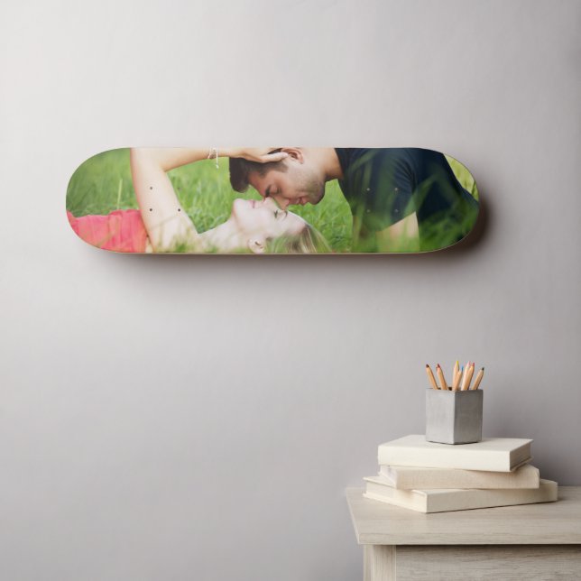 Skateboard Boda de fotografía de pareja personalizado (Arte de pared (horz))