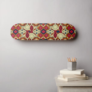 Skateboard Boho Aesthetic Faux Crochet Wall Art Skartboard