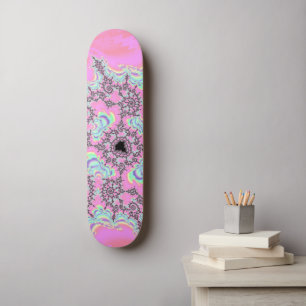 Skateboard Boho Hippie Unicornio Pastel Mandelbrot Fractal