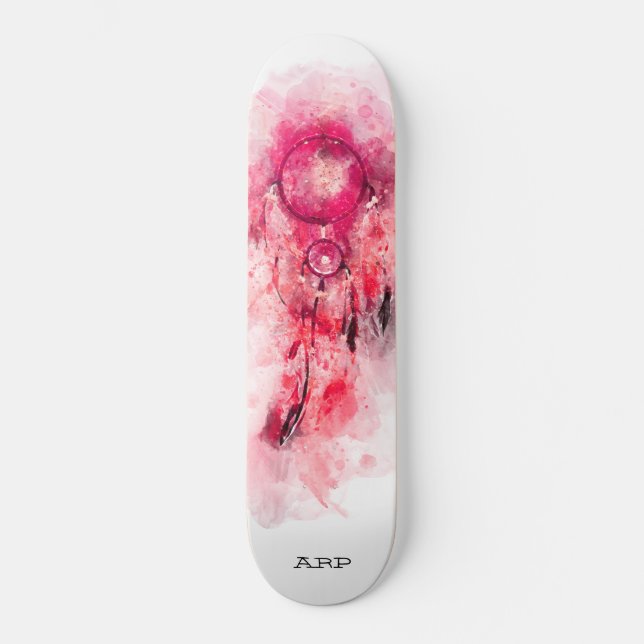Skateboard *~* Boho . Sagrado chamánico tribal. Dream Catcher (Anverso)