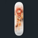 Skateboard *~* Boho Tribal Shamanic Sacred Dream Catcher<br><div class="desc">* Western BOHO American Watercolor Abstract Dream Catcher Journey con encantadoras plumas como símbolo chamánico para un diseño nativo americano de Healer espiritual Healer o BOHEMIAM. * . *** Los colores son en su mayor parte de color RUST COPPER BRONZE en BLANCO. Este espíritu basado en el esotérico popular boho...</div>