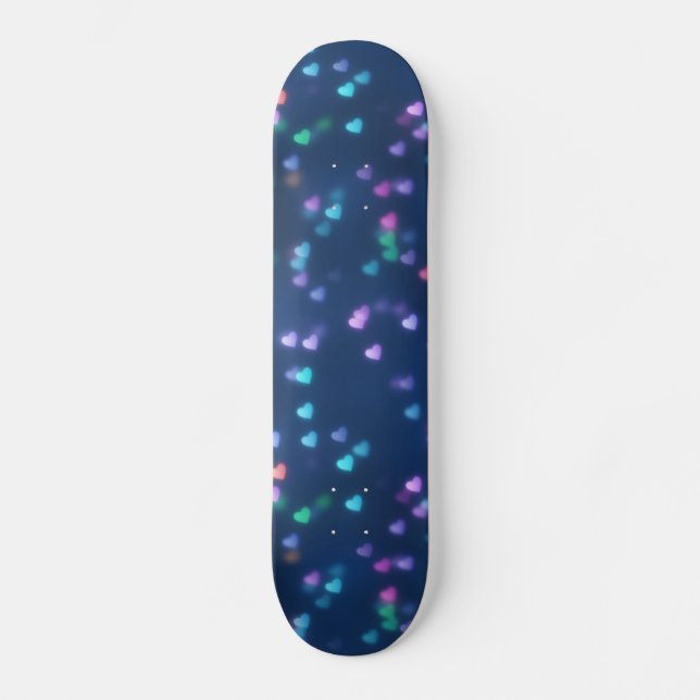 Skateboard Bokeh Hearts (Anverso)