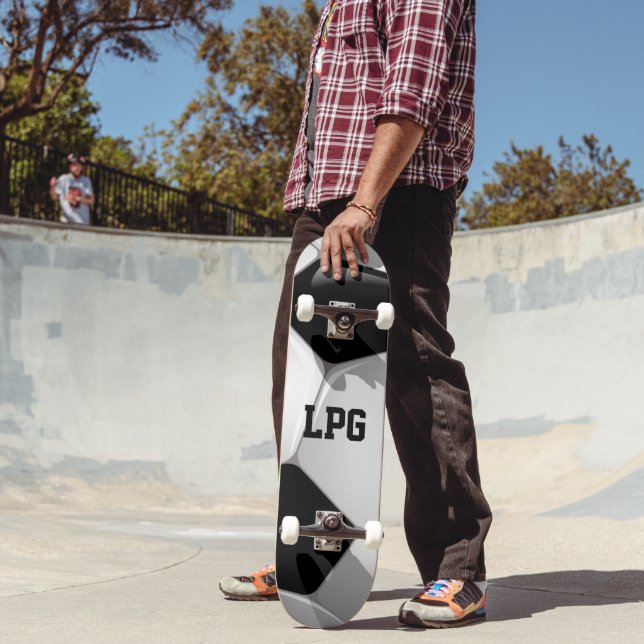 Skateboard Bola de fútbol monograma (Exterior 2)