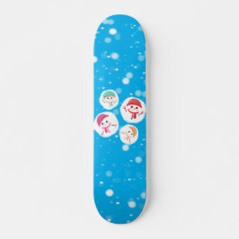 Skateboard bola de nieve y azul Snowman