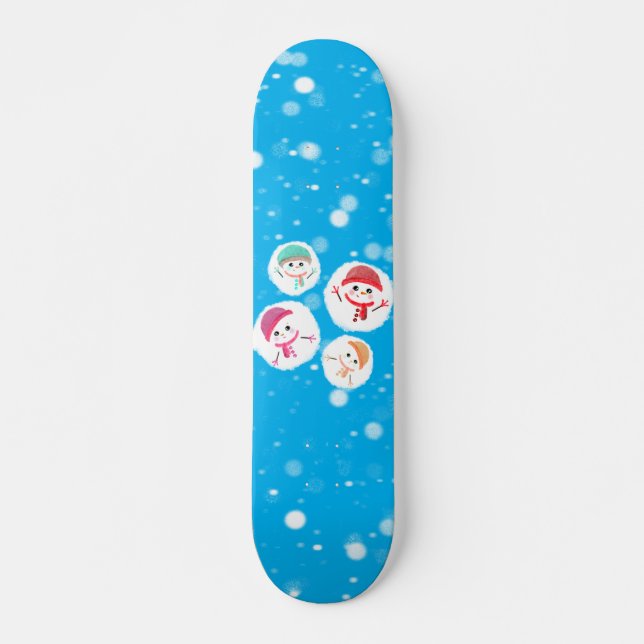 Skateboard bola de nieve y azul Snowman (Anverso )