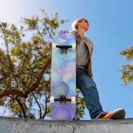 Skateboard Bolas de disco en colores arcoiris pastel - óptica