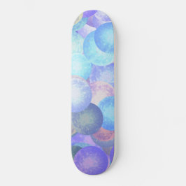 Skateboard Bolas de disco en colores arcoiris pastel - óptica