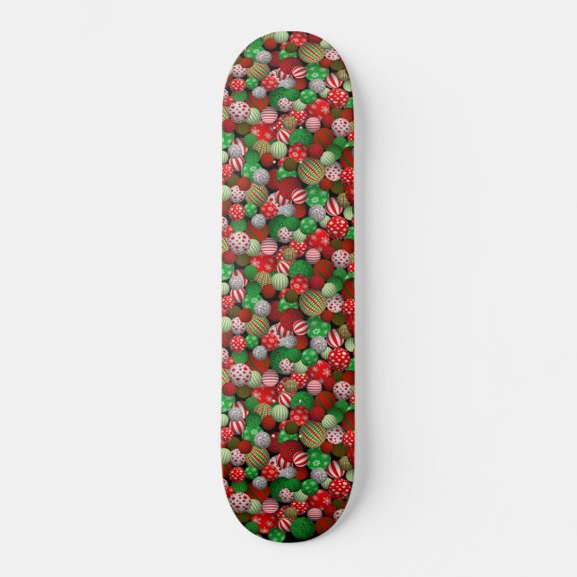 Skateboard Bolas de Navidades 3D (Anverso)