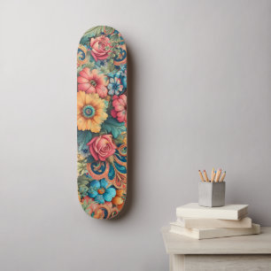Skateboard Bonito Bouquet de flores