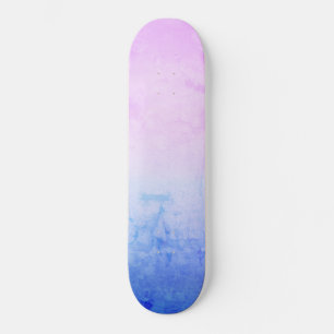 Skateboard Bonito de mármol Ombre Lavanda rosa Azul