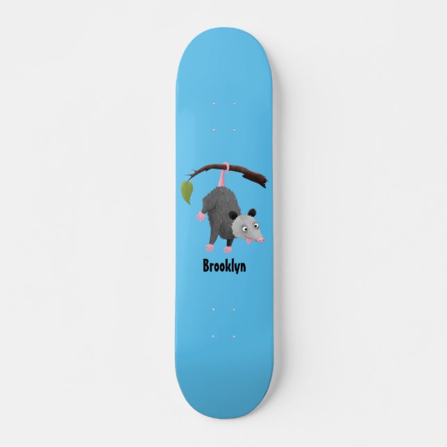 Skateboard Bonito opossum colgando de un personalizado de suc (Anverso )