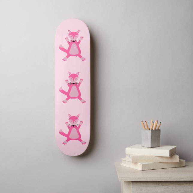 Skateboard Bonito Pink Baby Fox (Arte de la pared)