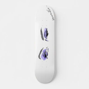 Skateboard Bonito Purple Eye Brow Makeup Nombre femenino Girl