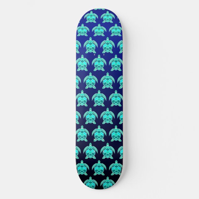 Skateboard Bonito simple Turquesa verde azul verde azulada (Anverso)
