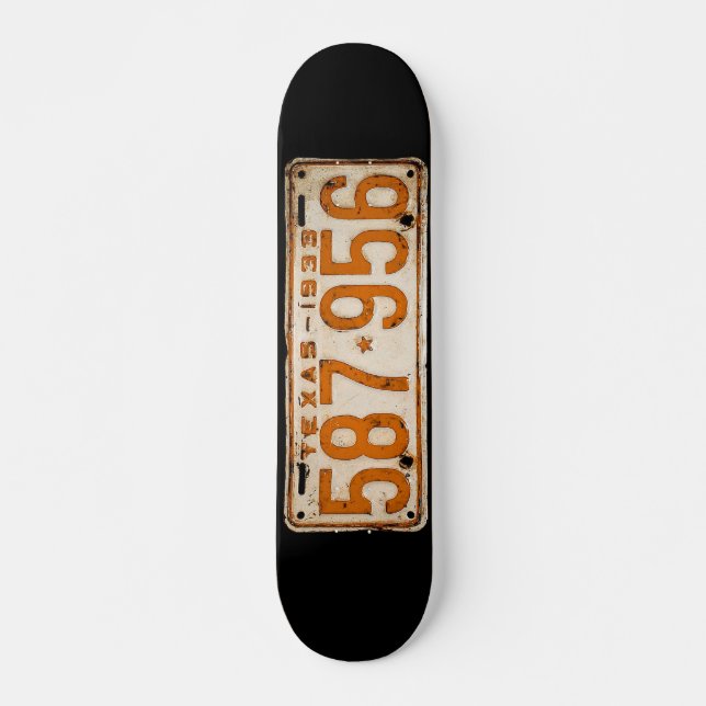Skateboard Bonnie & Clyde License Plate (Anverso )