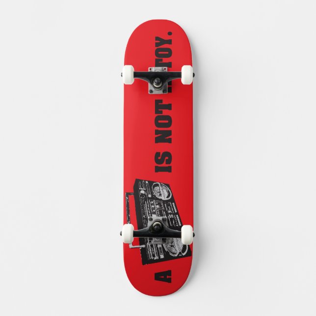 Skateboard Boombox no es un juguete (Anverso)
