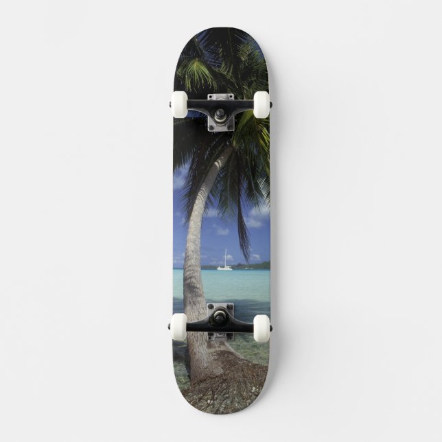 Skateboard Bora Bora, Polinesia Francesa Mt. Otemanu visto (Anverso)