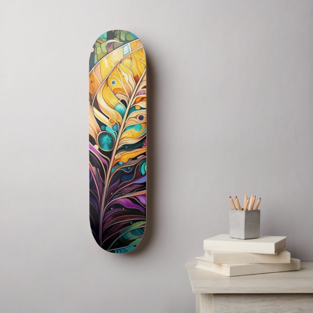 Skateboard Bosque caprichoso (Arte de la pared)