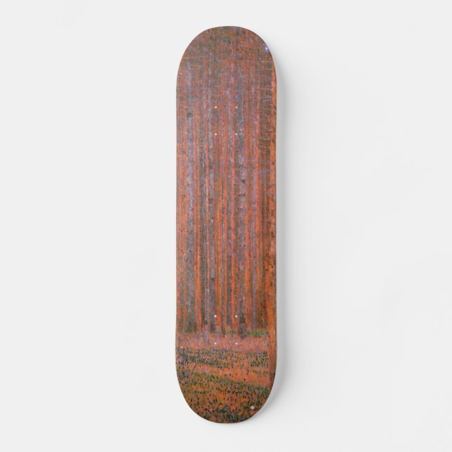 Skateboard Bosque de Abetos de Gustav Klimt Tannenwald Árbole (Anverso)