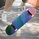 Skateboard Bosque de montaña del cielo colorido Ombre Verde A<br><div class="desc">Patinaje panorámico de la Selva de la Montaña del Cielo Colorido Ombre Pink Blue Green. ♥ Personalizar con la redacción utilizando el campo de plantilla. (H) Si desea cambiar el estilo de letra, color o ubicación del texto, simplemente haga clic en el botón "Personalizar más adelante". También puede cambiar el...</div>