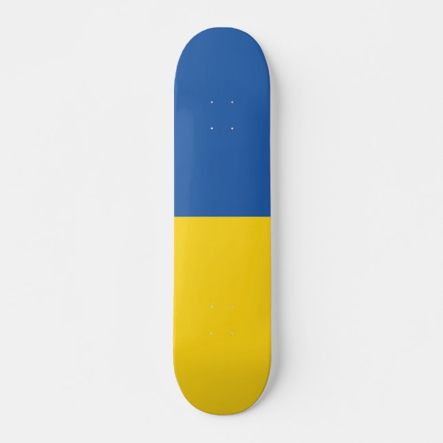 Skateboard Botón Bandera de Ucrania (Anverso )