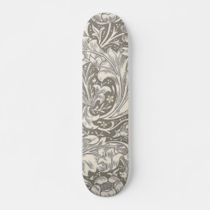 Skateboard Botón de soltero de damasco antiguo William Morris