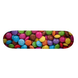 Skateboard Botones de chocolate coloridos