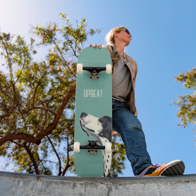 Skateboard Boxeador negro y blanco (Exterior 1)