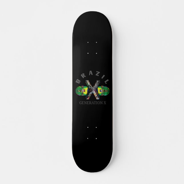 Skateboard brasileño de la generación X de los año (Anverso )